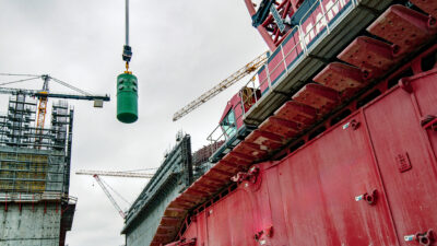 Santralin 3’üncü Ünitesi’nde, güç ünitesinin inşaat aşamasındaki en önemli montaj