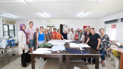 Mezitli Belediyesi’nin kadın aile atölyelerinde yer alan dikiş ve nakış