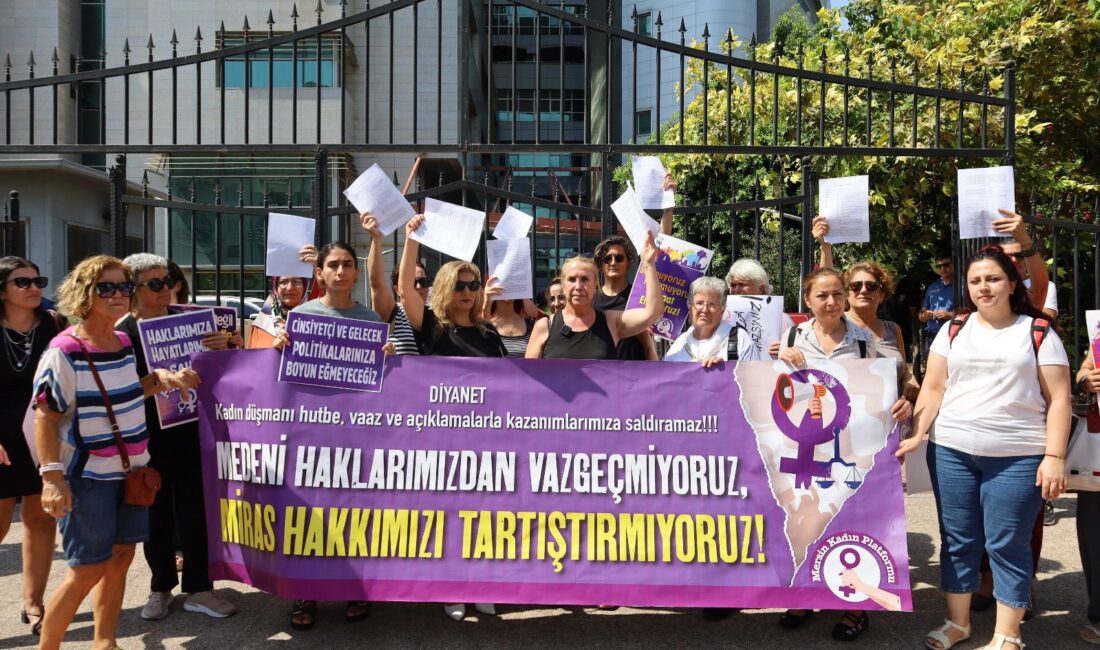 KADINLARDAN SUÇ DUYURUSU Mersin Kadın Platformu, Diyanet’in kadınların miras hakkına yönelik hutbesine karşı