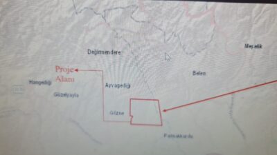 Mersin’in Toroslar İlçesi Alanyalı Köyü’nün ardından şimdi de Gözne’nin doğusundaki