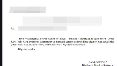 HATİCE AKARCA Mersin’de aktif kanser tedavisi gören bir vatandaşın, Mersin