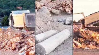 Silifke’de arkeolojik sit alanında müze uzmanları gözetiminde bina inşa edilirken