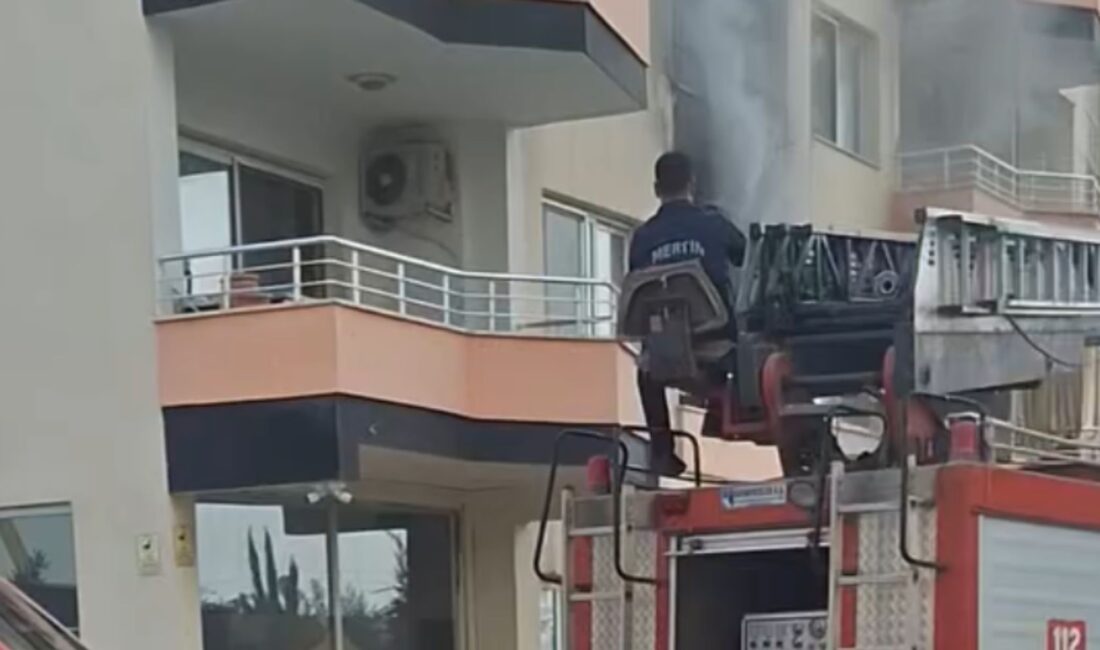 Erdemli’de bina yangını korkuttu Mersin’in Erdemli ilçesinde bir binanın birinci katında çıkan yangın paniğe