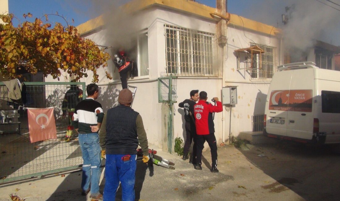 Mersin’in Silifke ilçesinde bir evde çıkan yangında yaşları 1 ile