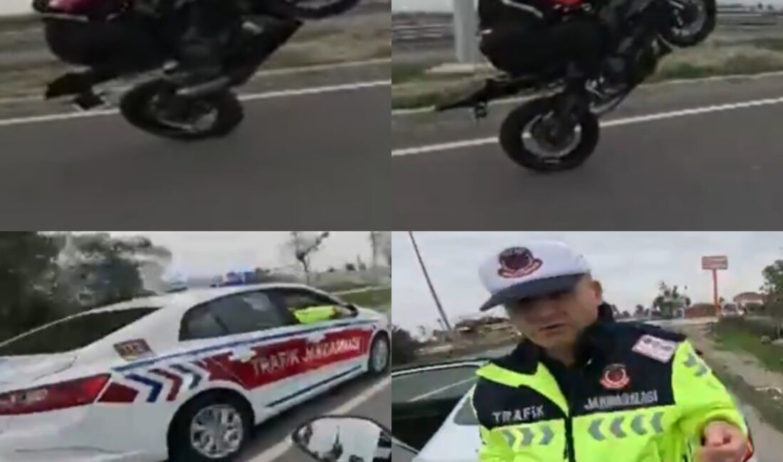 Mersin’in Tarsus ilçesinde ters yönde giden ve akrobatik hareketler yapan