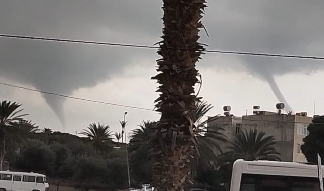 Mersin’in Silifke ilçesi açıklarında 2 hortum çıktı, yağmur ve dolu