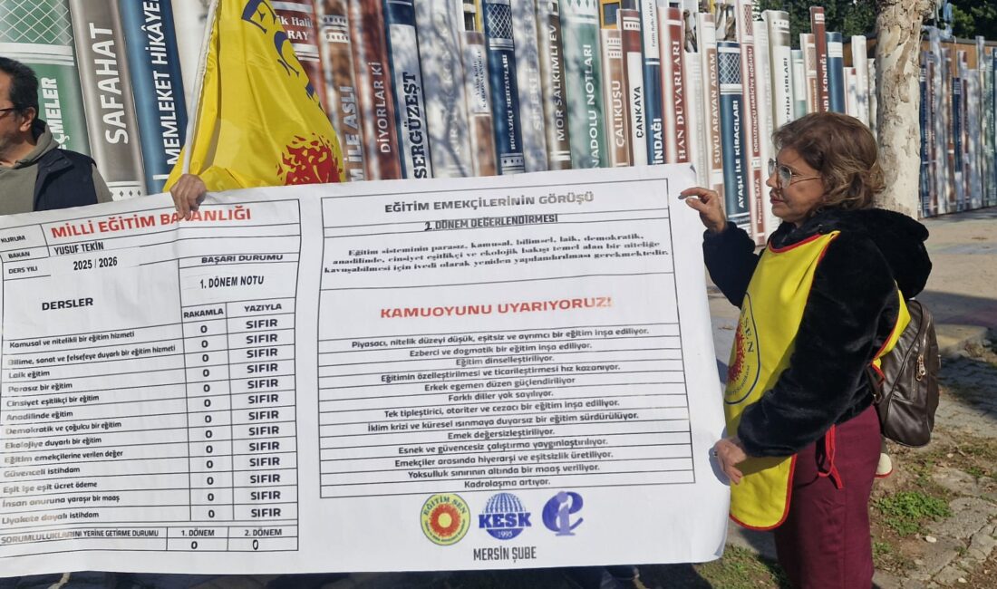‘BİLİMSEL VE LAİK EĞİTİM YİNE SINIFTA KALDI!’ Mersin Eğitim Sen, Veli-Der ve Öğretmen Sendikası, 2025–2026 eğitim-öğretim yılı