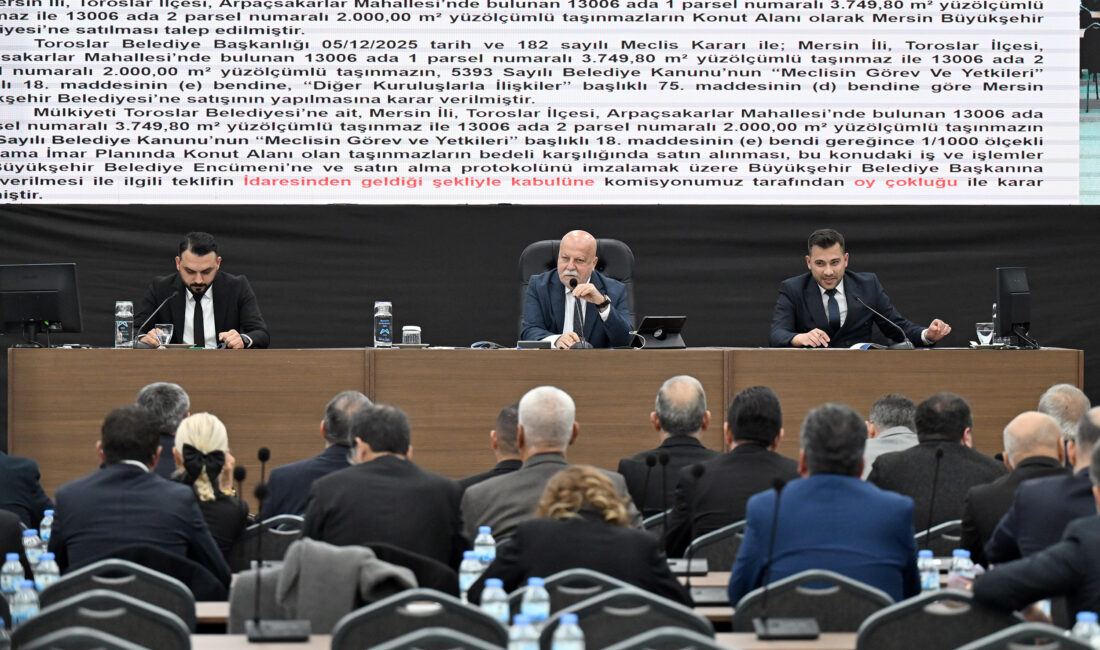 MERSİN BÜYÜKŞEHİR BELEDİYE MECLİSİ’NİN OCAK AYI 2. BİRLEŞİMİ GERÇEKLEŞTİRİLDİ Mersin Büyükşehir Belediye Meclisi’nin 2026 Yılı Ocak Ayı Olağan Toplantısı’nın