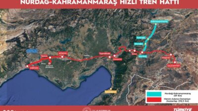 Ulaştırma ve Altyapı Bakanı Abdulkadir Uraloğlu, Nurdağ-Kahramanmaraş Hızlı Tren Hattı’na