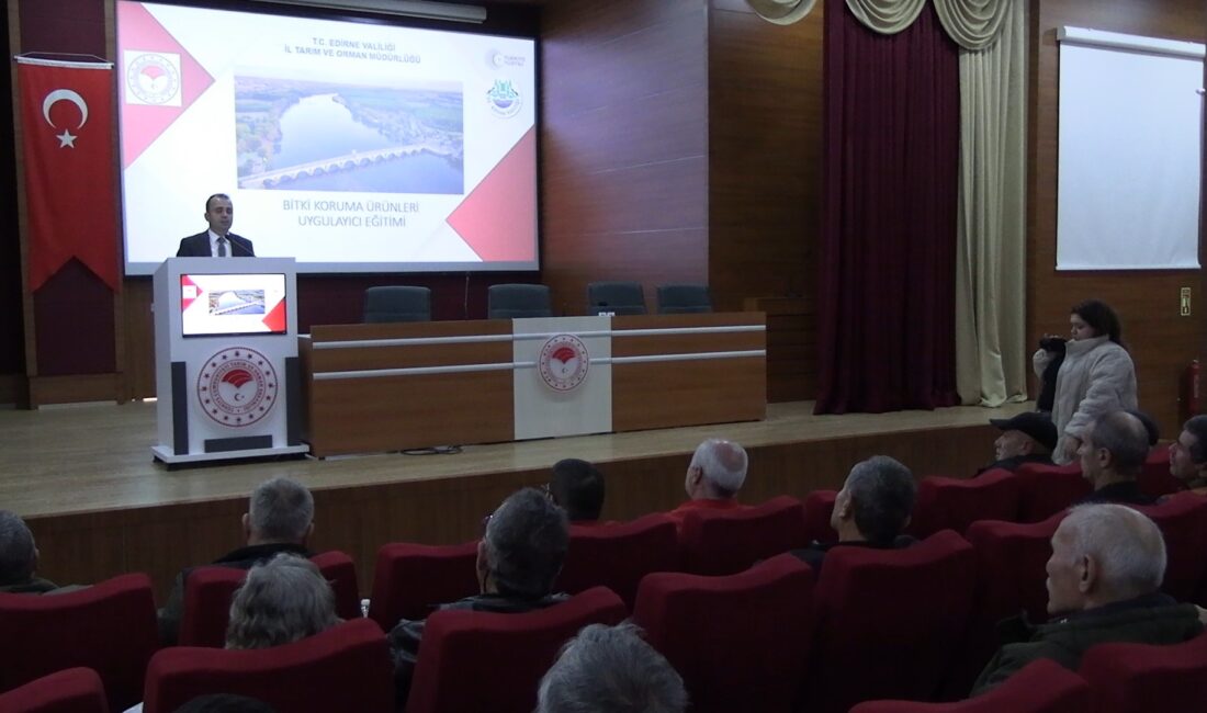 Edirne’de üreticiye B-Reçete eğitimi verildi Edirne İl Tarım ve Orman Müdürlüğü öncülüğünde üreticilere yönelik Bitki