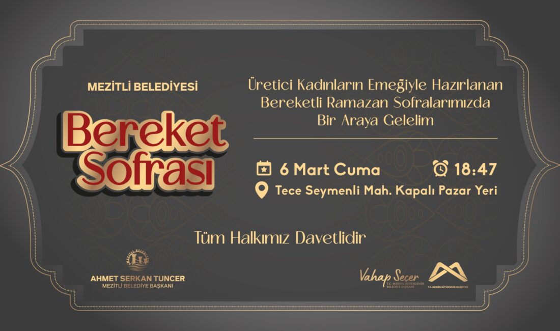 Dayanışmanın, paylaşmanın ve bereketin ayı olan Ramazan dolayısıyla Mezitli Belediyesi
