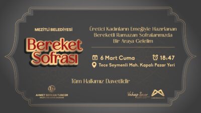 Dayanışmanın, paylaşmanın ve bereketin ayı olan Ramazan dolayısıyla Mezitli Belediyesi