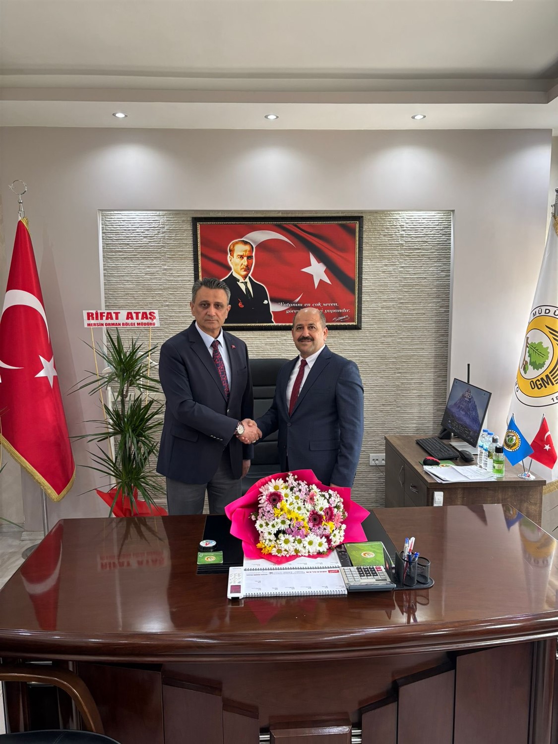 Mersin Orman Bölge Müdürü Ataş’tan Mut Orman İşletme Müdürü Ahmet Gürbüz’e Hayırlı Olsun Ziyareti