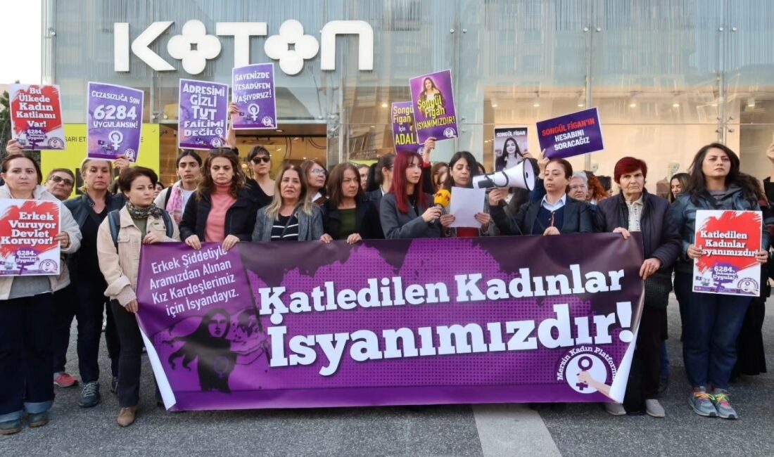 Mersin’de kadınlar Songül F.’nin boşanma aşamasında olduğu erkek Selami A. tarafından çocuklarını