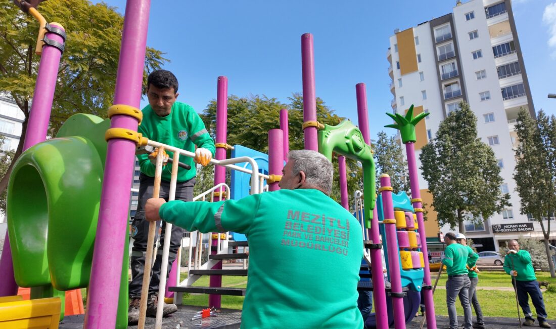 Mezitli Belediyesi, kent genelindeki park ve halka açık oturma alanlarını