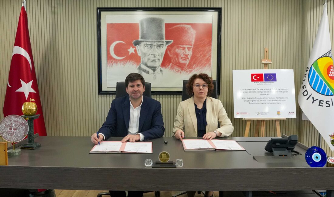 TARSUS BELEDİYESİ, POLONYA’NIN WARKA BELEDİYESİ İLE İKLİM DİRENCİ PROJESİNE İMZA ATTI Tarsus Belediyesi, Avrupa Birliği İklim Değişikliği Hibe Programı kapsamında Polonya’nın