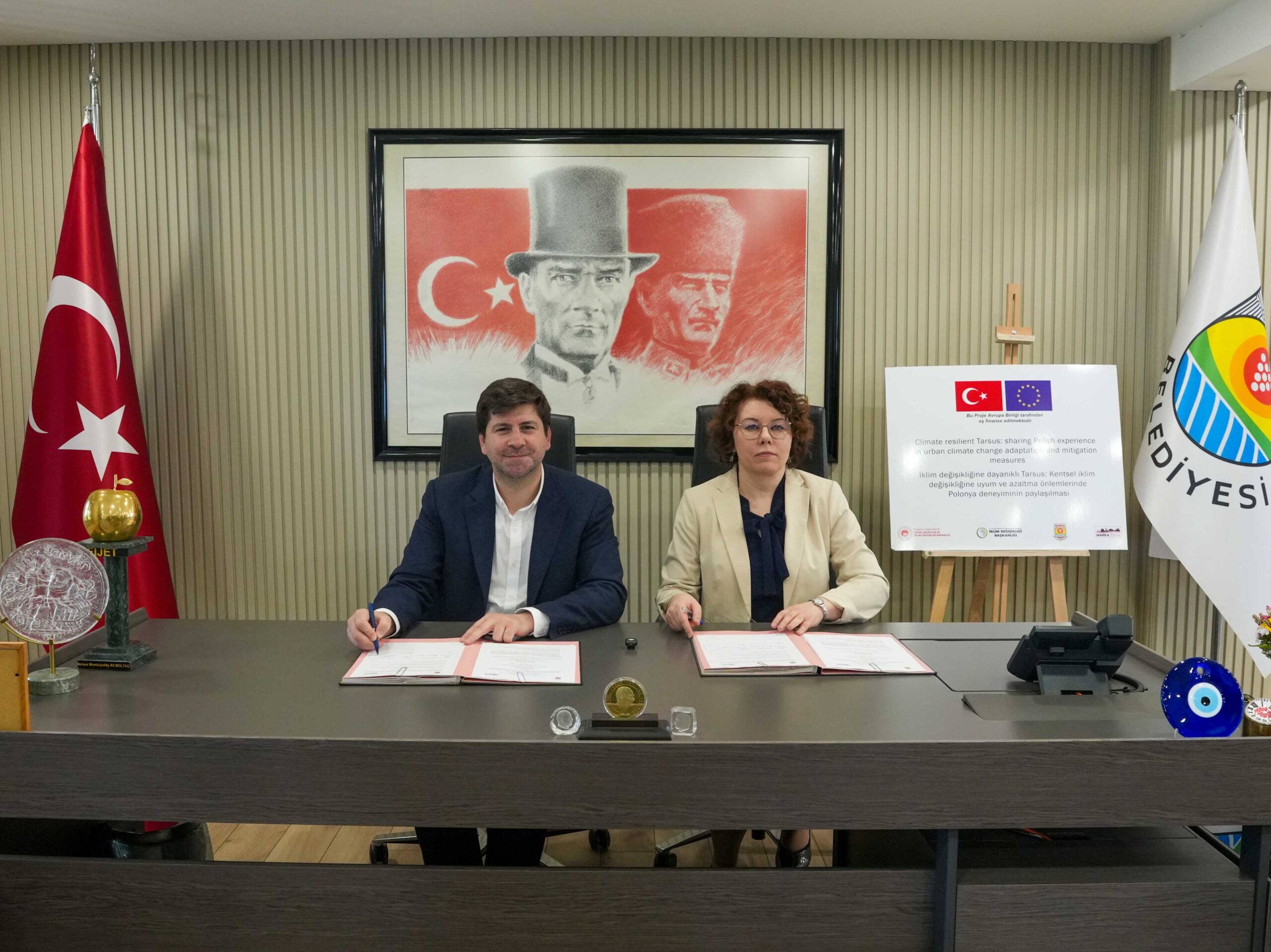 TARSUS BELEDİYESİ, POLONYA’NIN WARKA BELEDİYESİ İLE İKLİM DİRENCİ PROJESİNE İMZA ATTI