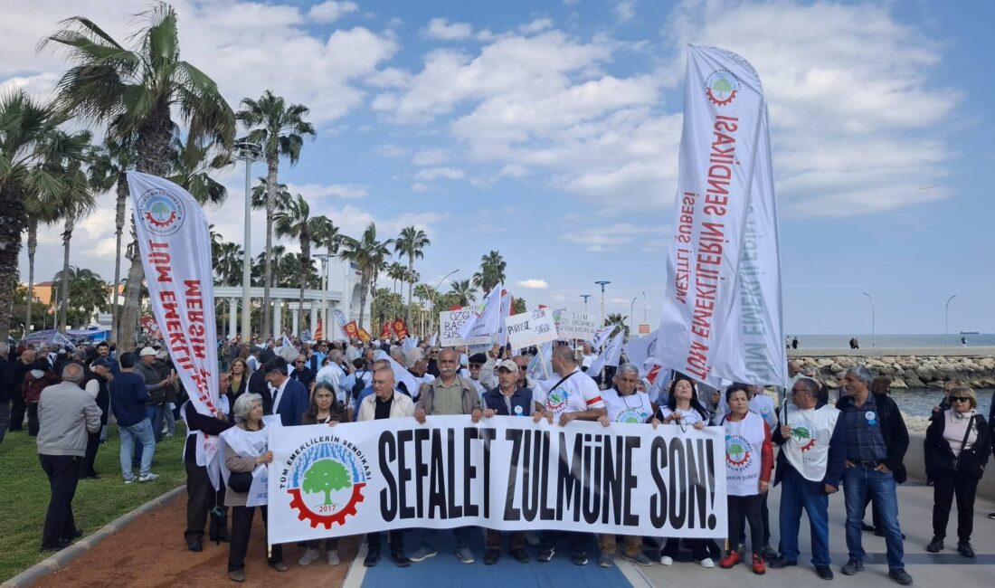 2017 Tüm Emekliler Sendikası Mersin Şubesi öncülüğünde, Mersin, Adana, Osmaniye ve