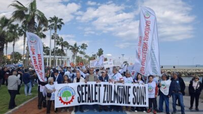 2017 Tüm Emekliler Sendikası Mersin Şubesi öncülüğünde, Mersin, Adana, Osmaniye ve