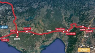 Mersin, Adana, Osmaniye ve Nurdağı üzerinden Gaziantep’e uzanacak hızlı tren