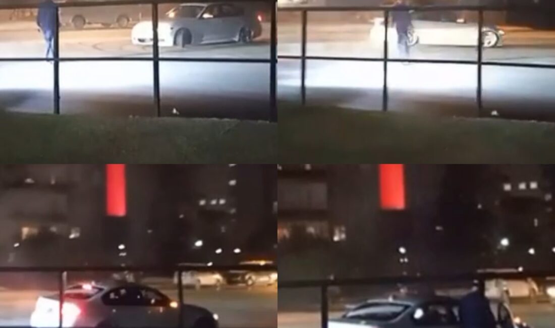 Mersin‘de bir caddede aracıyla drift atan şahıs yapılan çalışma ile