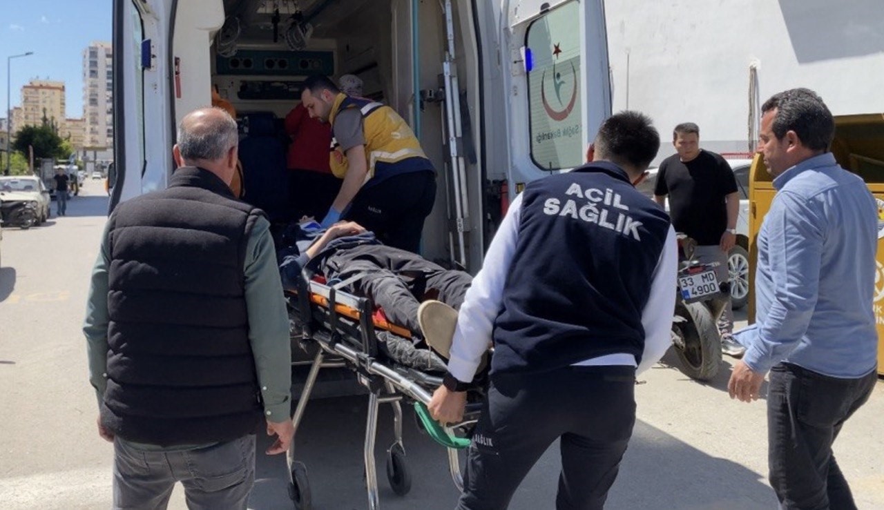 Motosikletten düşen sürücü yaralandı