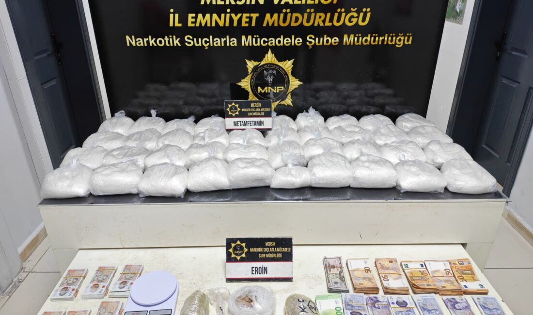 Mersin’de uyuşturucu madde ticareti yapan şahıslara yönelik düzenlenen eş zamanlı
