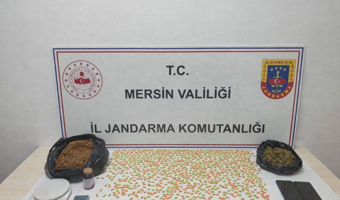 Mersin’in Erdemli ilçesinde jandarma ekipleri tarafından düzenlenen operasyonda uyuşturucu madde
