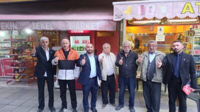 Yeniden Refah Partisi Akdeniz İlçe Başkanı Arif Topkaya, esnaf ziyaretleri