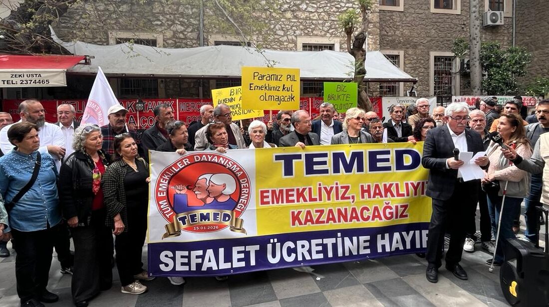 EMEKLİLER YOKSULLUĞU AŞAMIYOR! Mersin Tüm Emekliler Dayanışma Derneği (TEMED) üyeleri, zamlara, açlığa ve