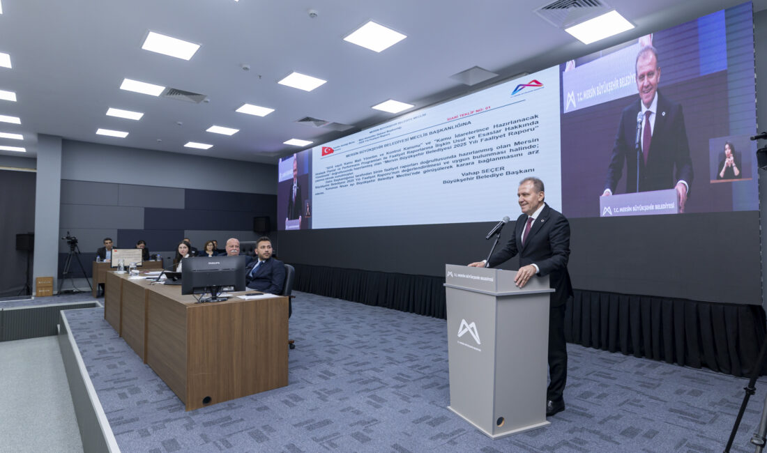 “İsteğimiz; Türkiye’nin hukuk normlarında bir ülke haline gelmesi” Mersin Büyükşehir Belediye Meclisi’nin 2026 Yılı Nisan Ayı Olağan Toplantısı