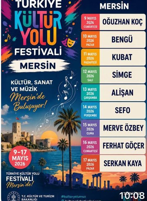 Türkiye Kültür Yolu Festivali kapsamında bu yıl Mersin’de gerçekleştirilecek etkinliklerin