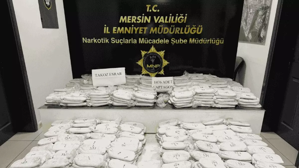 Mersin’de 184 kilo 900 gram uyuşturucu ele geçirildi