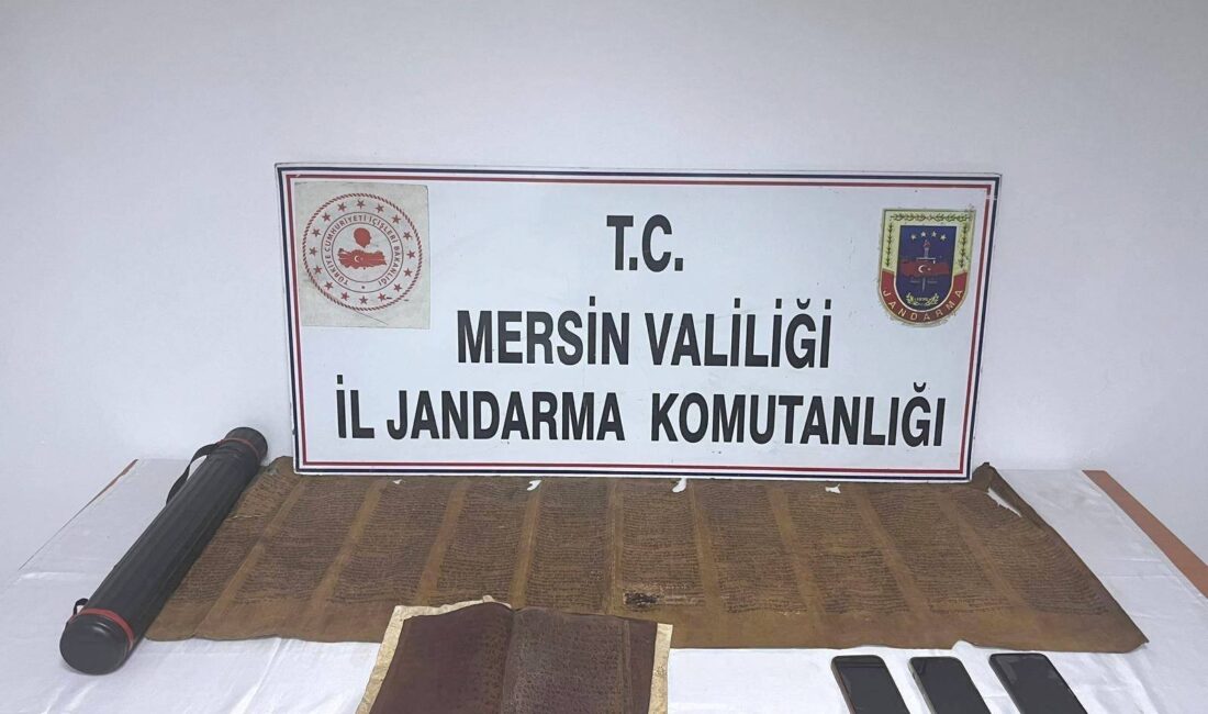 Mersin’de jandarma ekiplerinin düzenlediği tarihi eser kaçakçılığı operasyonunda 2 şüpheli