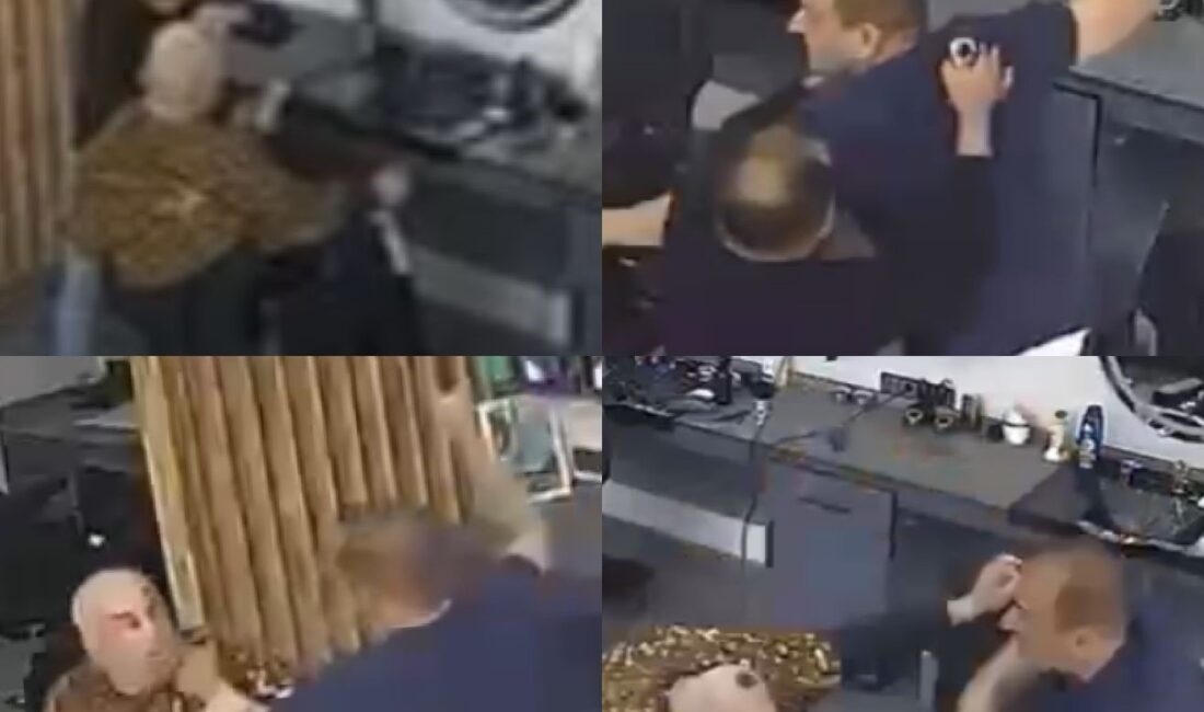 Mersin’in Anamur ilçesinde bir berberde tıraş olan daha önceden tartıştığı