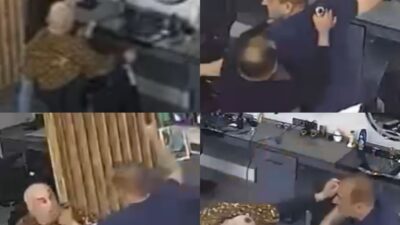 Mersin’in Anamur ilçesinde bir berberde tıraş olan daha önceden tartıştığı