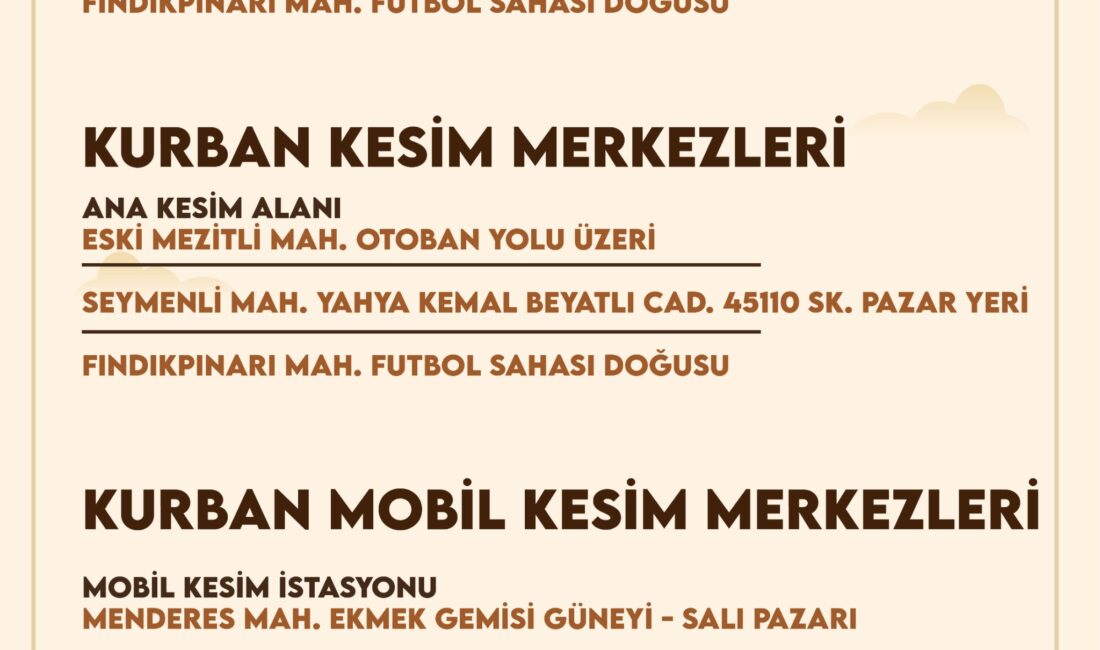 Mezitli Belediyesi, yaklaşan Kurban Bayramı öncesinde vatandaşların kurban ibadetlerini daha