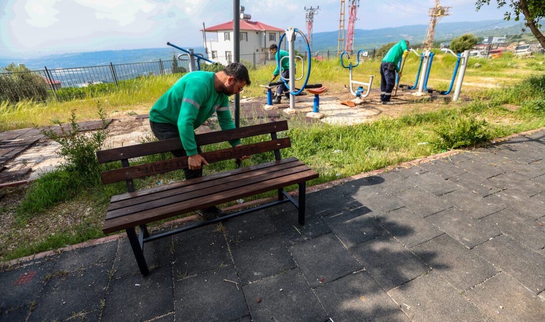 Mezitli Belediyesi, kent genelindeki park ve yeşil alanlarda bakım, düzenleme