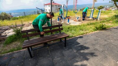 Mezitli Belediyesi, kent genelindeki park ve yeşil alanlarda bakım, düzenleme