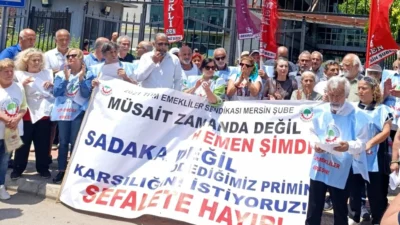 2021 Tüm Emekliler Sendikası Mersin Şubesi, Mersin Adliyesi önünde basın