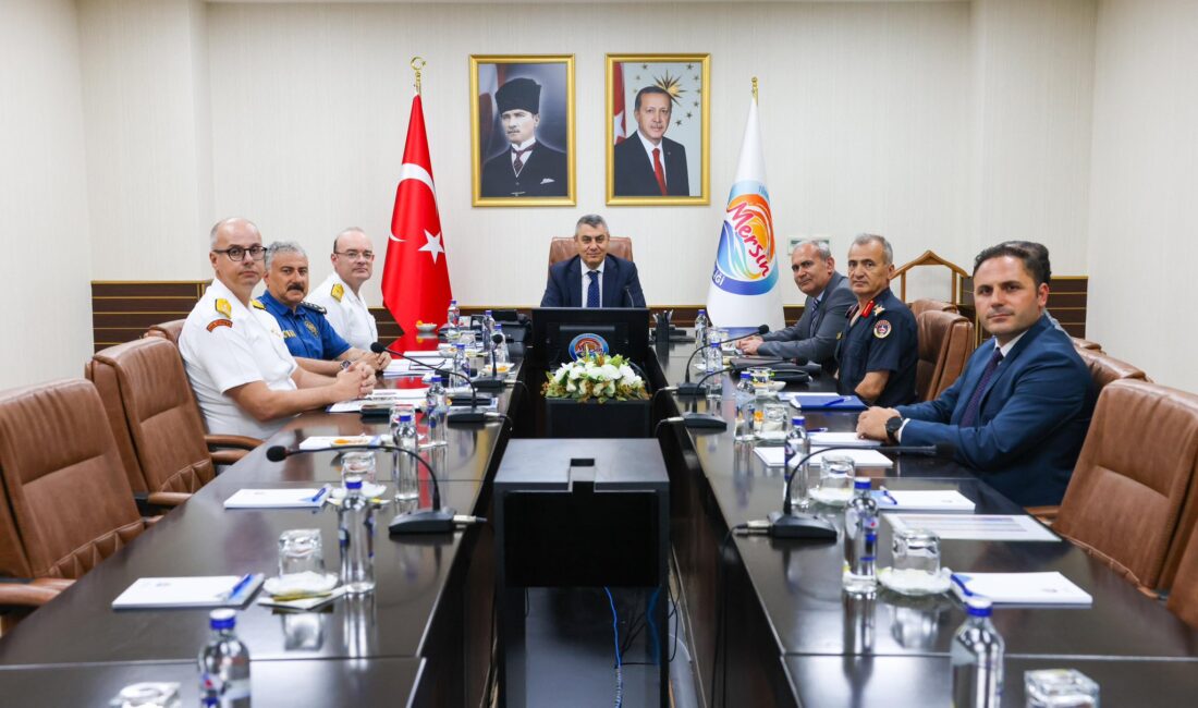 Güvenlik ve Asayiş Değerlendirme Toplantısı Gerçekleştirildi Mersin Valisi Atilla Toros başkanlığında, Güvenlik ve Asayiş Değerlendirme Toplantısı