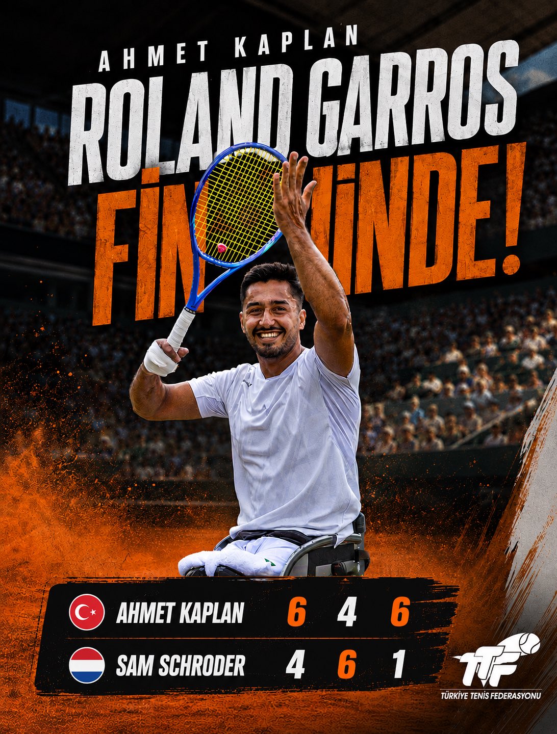 Ahmet Kaplan’dan Roland Garros’ta Finale Yükseldi