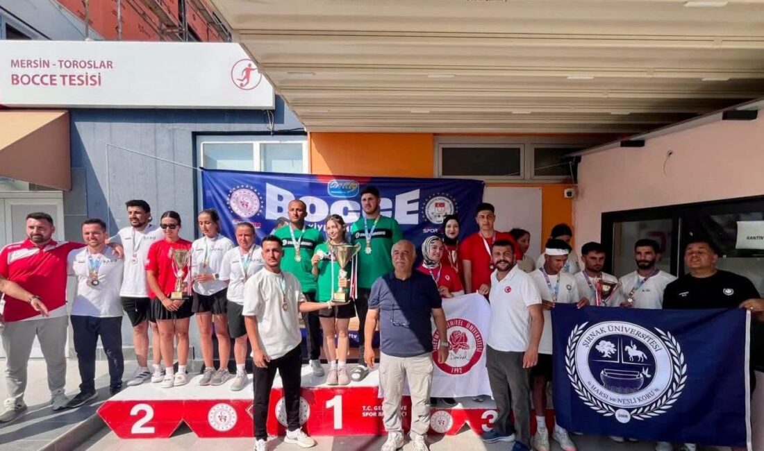 Mersin’in ev sahipliğinde düzenlenen ÜNİLİG Bocce Türkiye Şampiyonası, ödül töreniyle
