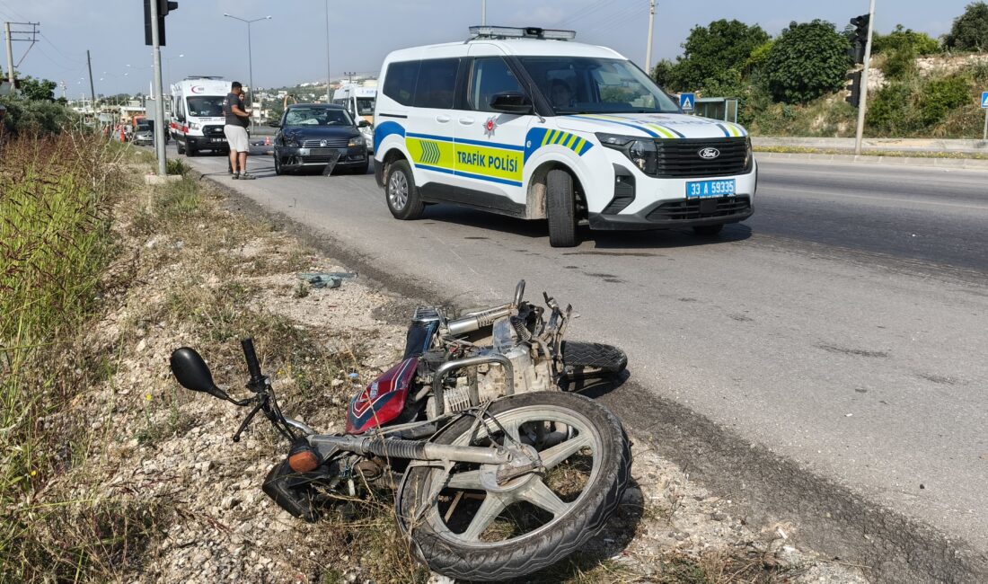 Mersin‘in Silifke ilçesinde otomobilin motosiklete çarpması sonucu meydana gelen trafik