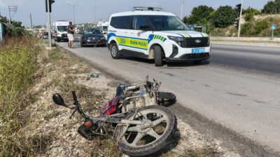 Mersin‘in Silifke ilçesinde otomobilin motosiklete çarpması sonucu meydana gelen trafik