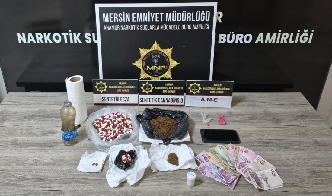 Mersin’in Anamur ilçesinde uyuşturucu madde ticareti yaptığı tespit edilen şüpheli