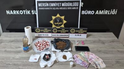 Mersin’in Anamur ilçesinde uyuşturucu madde ticareti yaptığı tespit edilen şüpheli