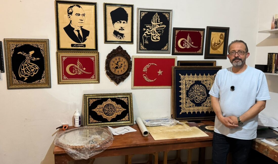 Ahşaba sanatla hayat veriyor: 12 yıllık naht tutkusu Mersin‘in Bozyazı ilçesinde yaşayan jandarma emeklisi Mustafa Eysen, yaklaşık 12