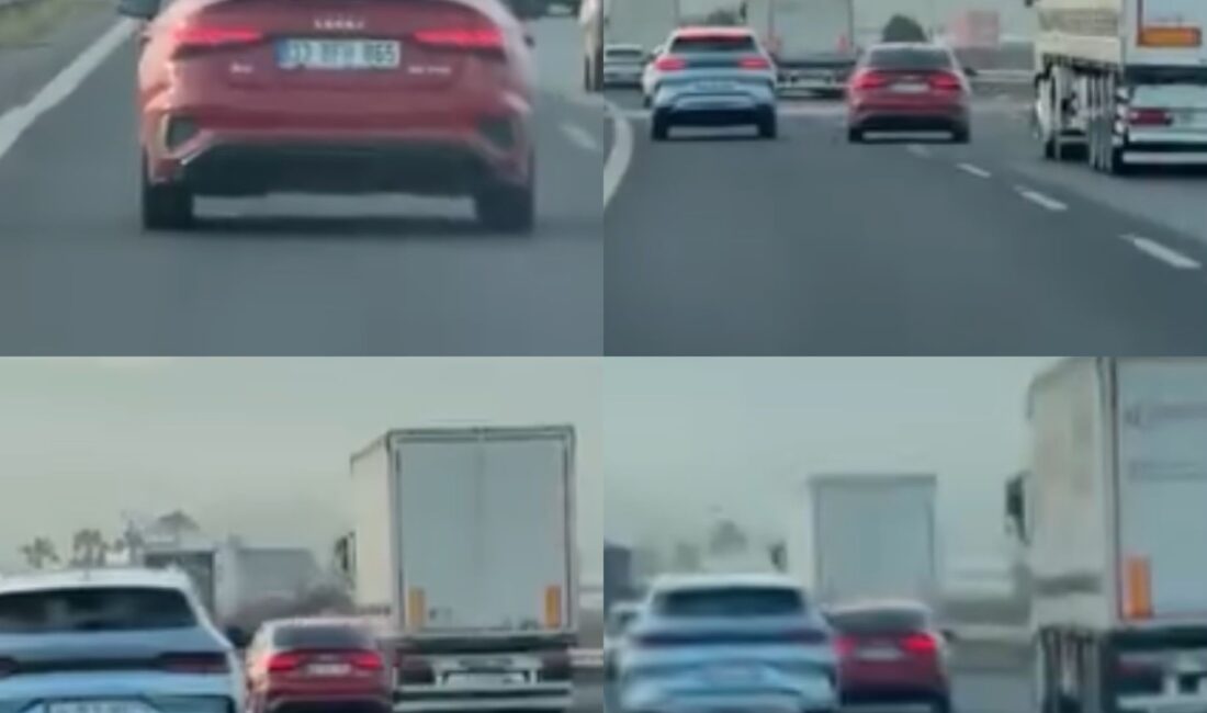 Mersin‘de trafikte makas atarak ilerleyen ehliyetsiz otomobil sürücüsüne toplamda 170