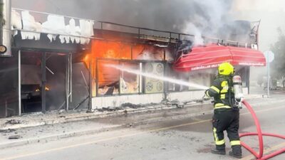 Mersin’de bir ekmek fırınında çıkan yangın korku dolu anlara neden
